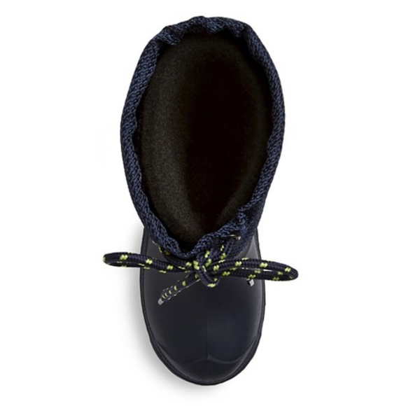 navy snow boots
